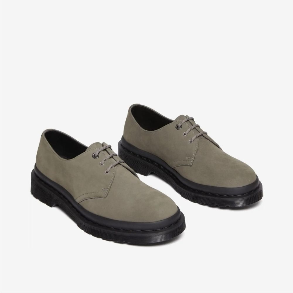 🆕️👞1461 MILLED NUBUCK OXFORD SHOES, Nickel Gray - Sz 8W, 6M